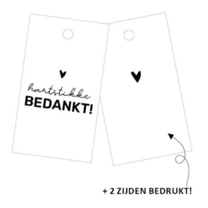 Cadeaulabels | Hartstikke bedankt